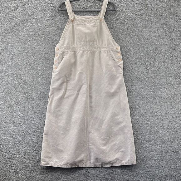 Westbound Dresses & Skirts - Vintage 90s Linen Blend Pinafore Jumper Maxi Dress Sleeveless Overall Indie